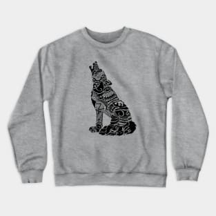 Tribal Wolf Crewneck Sweatshirt